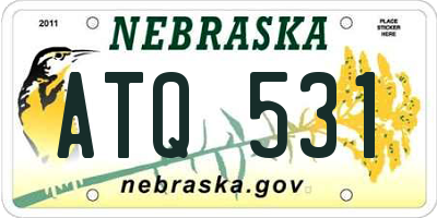 NE license plate ATQ531