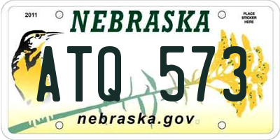 NE license plate ATQ573