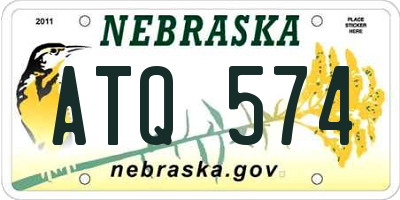 NE license plate ATQ574