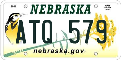 NE license plate ATQ579