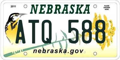 NE license plate ATQ588