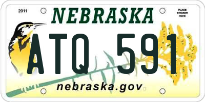 NE license plate ATQ591