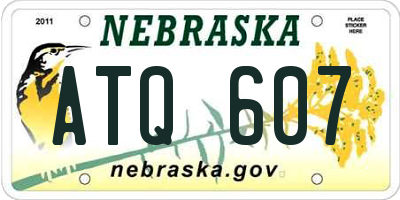 NE license plate ATQ607