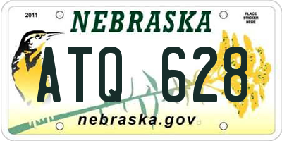 NE license plate ATQ628