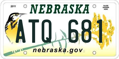 NE license plate ATQ681