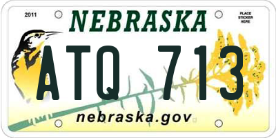 NE license plate ATQ713