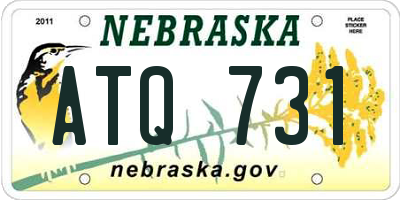 NE license plate ATQ731