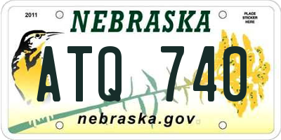 NE license plate ATQ740