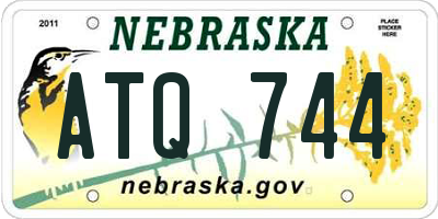 NE license plate ATQ744