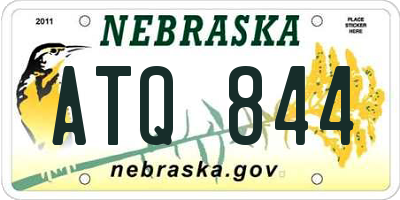 NE license plate ATQ844