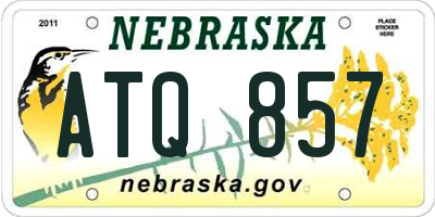 NE license plate ATQ857