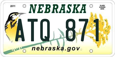 NE license plate ATQ871