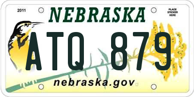 NE license plate ATQ879