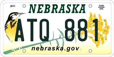 NE license plate ATQ881
