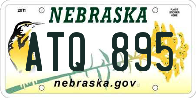 NE license plate ATQ895