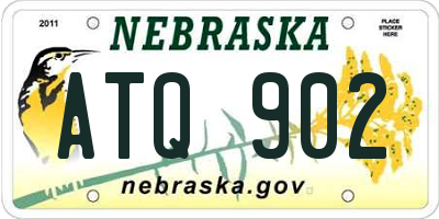 NE license plate ATQ902