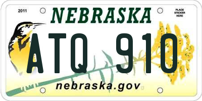 NE license plate ATQ910