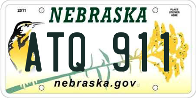 NE license plate ATQ911