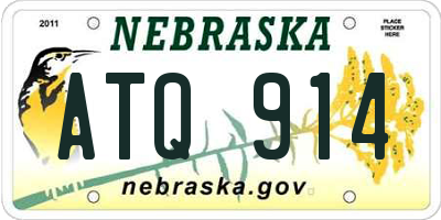 NE license plate ATQ914