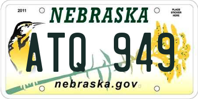 NE license plate ATQ949