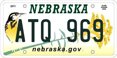 NE license plate ATQ969