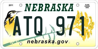 NE license plate ATQ971