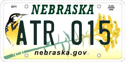 NE license plate ATR015