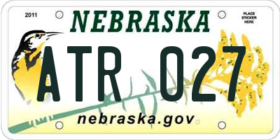 NE license plate ATR027