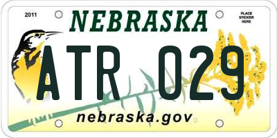 NE license plate ATR029