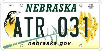 NE license plate ATR031