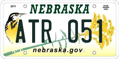 NE license plate ATR051