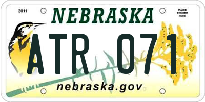 NE license plate ATR071