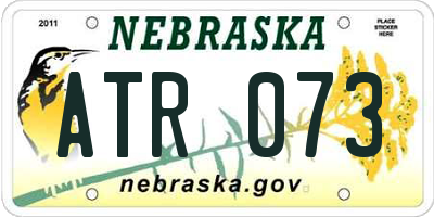 NE license plate ATR073