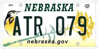 NE license plate ATR079