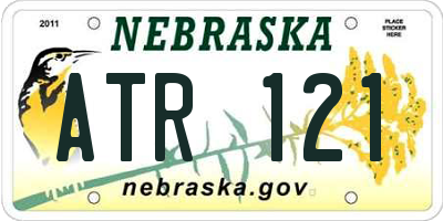 NE license plate ATR121