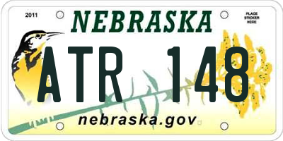 NE license plate ATR148