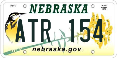 NE license plate ATR154