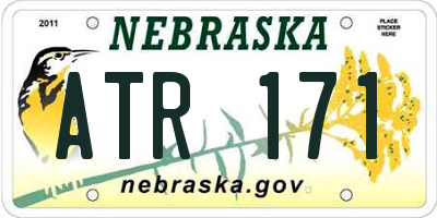 NE license plate ATR171