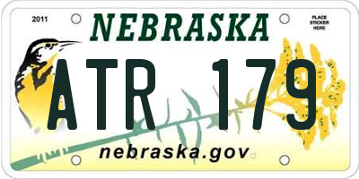 NE license plate ATR179
