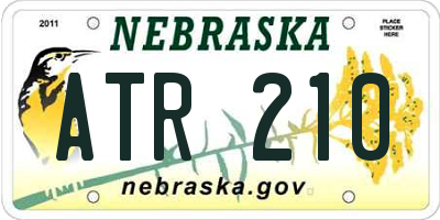 NE license plate ATR210