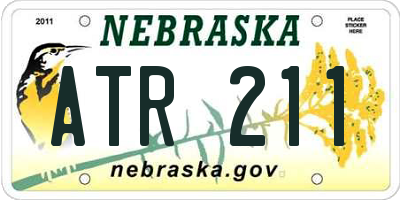 NE license plate ATR211