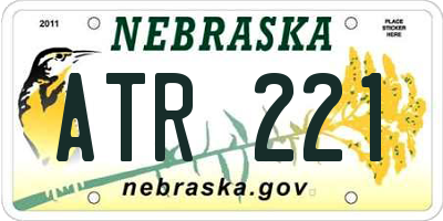 NE license plate ATR221