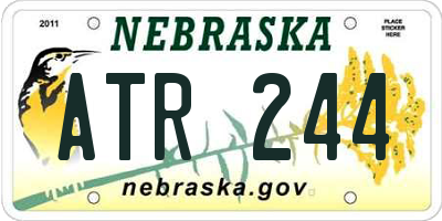 NE license plate ATR244