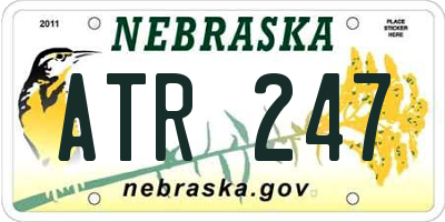 NE license plate ATR247