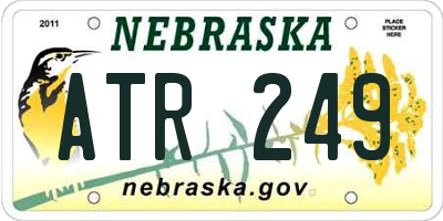 NE license plate ATR249