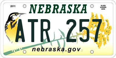 NE license plate ATR257