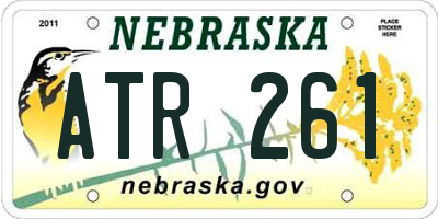 NE license plate ATR261