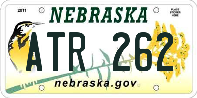 NE license plate ATR262
