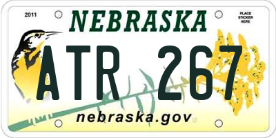 NE license plate ATR267