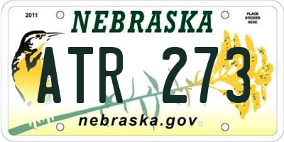 NE license plate ATR273